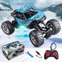 Coolcells Xe địa hình điều khiển từ xa, có đèn có thể sạc lại Đồ chơi điều khiển từ xa ô tô, Đồ chơi mô hình ô tô Bánh xe cao su Đồ chơi địa hình 4 chiều chống nước