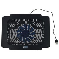 CoolCold USB Super Ultra Thin Fan Laptop Cooling Pad Notebook Radiator - black