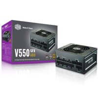 Cooler Master V550 SFX Gold Full Modular, 550W, 80+ Gold Efficiency, ATX Bracket Included, Quiet FDB Fan, Semi-fanless Operation, SFX Form Factor, ...