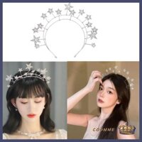 Coonn Cô Dâu Tiaras Ngôi Sao Tiaras Băng Đô Cưới Tiaras Kim Cương Giả Ngôi Sao Băng Đô