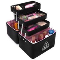 Cốp 3 tầng cao cấp (đựng đồ trang điểm, nail, make up, nối mi,...)