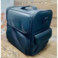 Cốp da 2 tầng đựng dụng cụ nail phun xăm make up sức chứa rộng rãi cốp nhẹ gọn chống thấm nước