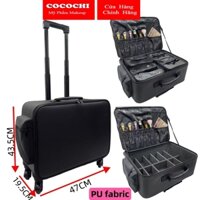 Cốp Da PU vali kéo đựng đồ chống nước makeup chuyên nghiệp sz 48cm