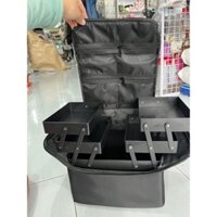 Cốp đựng đồ trang điểm cá nhân, đồ nghề phun xâm FREESHIP có gương soi, cốp nhựa bọc da bên ngoài, có dây kéo lại