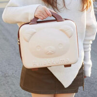 Cốp Đựng Mỹ Phẩm Vali 14 inch Gấu Xinh Xắn Sang Chảnh Chất Liệu ABS Có Mã Khóa Bảo Mật Chống Thấm Nước