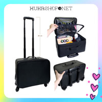 Cốp Kéo Trang Điểm Chuyên Nghiệp Vỏ Da PU Nhỏ Gọn Size Trung Ngang 40cm x Rộng 23cm x Cao 36cm