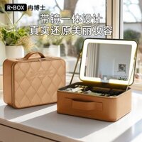 Cốp makeup cốp đựng mỹ phẩm có gương 26*23*9.5cm túi đựng mỹ phẩm led túi đựng đồ makeup