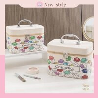 Cốp mỹ phẩm, đựng đồ trang điểm, đồ cá nhân, túi đựng đồ trang điểm, đồ dùng cao cấp da PU  màu sắc sang trọng, quý phái