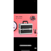 Cốp nhôm 2 tầng đựng đồ make up, phụ kiện nail loại 1 dày dặn