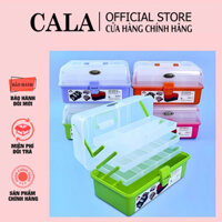 Cốp nhựa 3 tầng đựng đồ nail cá nhân, đồ nối mi, phun xăm - Cốp nhựa có tay xách, móc khoá cài chắc chắn,nhỏ gọn