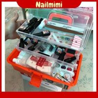 Cốp nhựa đựng đồ nail 3 tầng nhiều màu