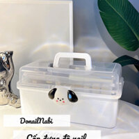 Cốp nhựa đựng đồ nail chia ô tiện lợi