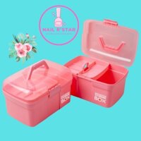 Cốp nhựa đựng đồ nail màu hồng tiện lợi – cốp đựng đồ nail giá rẻ NAIL R’STAR