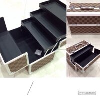 Cốp trang điểm chuyên nghiệp Dài 33cm Rộng 21cm Cao 26cm có 3 Mâm Rộng