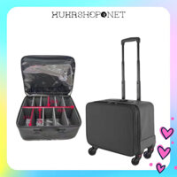 [Cốp trang điểm] Cốp vải da cỡ to đen đựng đồ trang điểm chuyên nghiệp cao cấp loại 1(Y404 PU) và Y303