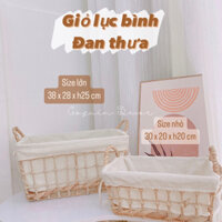 Coquin Decor | Khay Lục Bình Đan Thưa Có Vải Lót