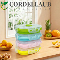 Cordellaub 4 Hộp Đựng Thực Phẩm Silicon, Hộp Đựng Thực Phẩm Kín Chống Rò Rỉ Giữ Tươi, Hộp Đựng Đồ Ăn Nhẹ Trẻ Em Có Thể Tái Sử Dụng 150ml Nhà Bếp