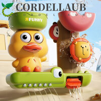 Cordellaub Baby Spin Top Đồ chơi tắm, Đồ chơi bánh xe nước xoay vịt & sư tử Crocodie, Đồ chơi bồn tắm thác nước Cốc hút tường ổn định Đồ chơi tắm cho bé ngộ nghĩnh Phòng tắm