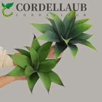 Cordellaub Cây Agave nhân tạo Nhánh, Lá Agave lớn thanh lịch nhiệt đới, Bình hoa DIY Trang trí bằng nhựa Thực tế Cây xanh giả Trang trí phòng khách