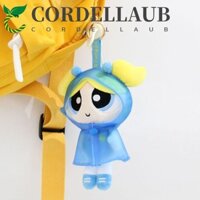 Cordellaub Powerpuff Girls Đồ chơi sang trọng, Đồ trang trí Kawaii Búp bê sang trọng, Túi nhồi bông dễ thương Treo chìa khóa ô tô Móc khóa hoạt hình Quà tặng trẻ em