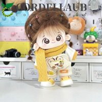 Cordellaub Quần áo búp bê Cotton 20cm, Bộ áo liền quần Quần áo búp bê Cotton, Phụ kiện đồ chơi Áo thun Khăn quàng cổ Trang phục quần áo búp bê sang trọng Đồ chơi trẻ em bé gái