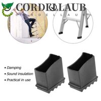 Cordellaub Thang Gấp Chân, Tấm Bảo Vệ Mở Rộng Thang Bao Da, Bước Cao Su Ốp Lưng Màu Đen San Bằng Chân Miếng Lót Ốp Lưng