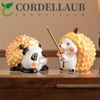 Cordellaub Trà Gấu Trúc Thú Cưng, Bếp Cá Sầu Riêng Mini Thủ Công, Hoạt Hình Sáng Tạo Dễ Thương Đựng Hương Gốm Trang Trí Nhà