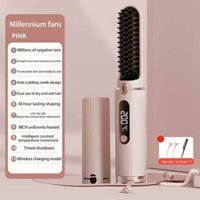 Cordless Hair Straightener Brush, Portable Hot Comb Hair Straightener Negative