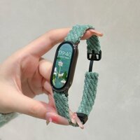 Corduroy Vải Nylon Dây Đeo Đồng Hồ Cho Xiaomi Mi Band 9 8 7 6 5 4 3 Vòng Tay Thông Minh Nữ Watchband Mùa Đông Miband 8