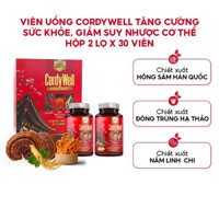 Cordywell chiết xuất Hồng sâm Hàn Quốc, đông trùng hạ thảo, nấm linh chi tăng cường sức khoẻ, giảm mệt mỏi