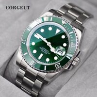 Corgeut Diver Watch 40mm Sapphire Glass Luxury Stainless Steel NH35 Custom LOGO Green Mens Automatic Mechanical Watch02