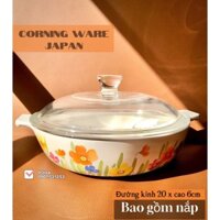 Corning Ware - Japan - Nồi Thuỷ Tinh Color Time 2.25L [Bao Gồm Nắp]