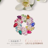 Corsage Tất Cả Trận Đấu Phiên Bản Hàn Quốc Thổ Cẩm Khăn Lụa Cardigan Trang Sức Cao Cấp Bauhinia Pha Lê Pin Sang Trọng Phụ Kiện