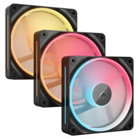Corsair iCUE LINK LX120-R RGB 120mm PWM Reverse Fans Starter Kit – Triple Pack – Black