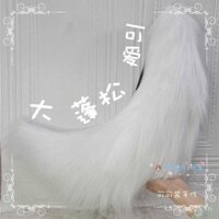 手作动漫COS道具白色黑色灰色仿真兽尾lolita配饰狼狐狸狗犬尾巴Phụ Kiện Hóa Trang Nhân Vật anime lolita Đuôi Chó Sói / Chó Sói / Cáo Màu Trắng Đen / Xám Làm Thủ Công cxb kaixiao001.vn