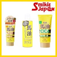 Cosmetex Roland Rossi Moist Aid Domestic Horse Oil and CICA Rich Hand Cream 80g Q10 Rich Hand Cream N 80g and Horse Oil Natural Milk Body Lotion 200ml Direct From Japan