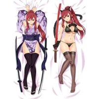 Cosplay Anime Cô Gái Gợi Cảm Cổ Tích Đuôi Natsu Lucy Heartfilia & Erza Scarlet Dakimakura Vỏ Gối Hing Thân Gối