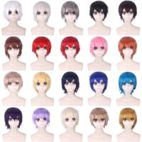 Cosplay Anime Tóc Giả Người Giả Tóc Đa Năng Màu Bông Tai Kẹp Mặt Nẹp Lưng Nam Âu Mỹ Xuyên Biên Giới Trọn Bộ