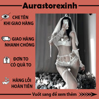 Cosplay cô dâu gợi cảm sexy kèm khăn chùm đầu quyến rũ full phụ kiện, hóa trang phòng ngủ nữ