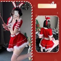 Cosplay Cô Gái Thỏ Giáng Sinh Full Set Kèm Găng Tay Và Băng Đô S16 [CWEAR.SEXY]