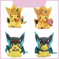 Cosplay Đáng Yêu Pikachu Sang Trọng Đồ Chơi Mega Pokemon Cos Charizard Mềm Nhồi Bông Đồ Chơi Trẻ Em Ấm Áp Cuddles Cho