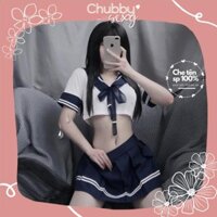 Cosplay Học Sinh Sexy - Đồ Lót Cosplay Học Sinh - Set đồ ngủ cosplay học sinh thắt cavat - CPL005 - Chubby.sexy Đẹp 💝