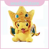 Cosplay Pikachu Đáng Yêu Sang Trọng Đồ Chơi Mega Pokemon Cos Charizard Mềm Nhồi Bông Đồ Chơi Trẻ Em Ấm Áp Cuddles Cho