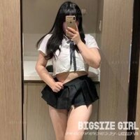 cosplay thủy thủ học sinh Bigsize Set váy ngủ,Bộ Đồ ngủ sexy Áo sơ mi tay ngắn kèm chân váy xếp ly Phong cách Nhật Bản gợi cảm quyến rũ