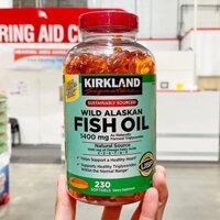 Costco bán Dầu cá Kirkland Wild Alaskan 1400 mg, 230 viên