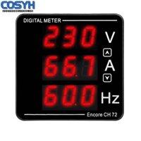 Cosyh  Đồng hồ kỹ thuật số Đồng hồ đo tần số Ampe kế đa năng 120A AC 50-500V