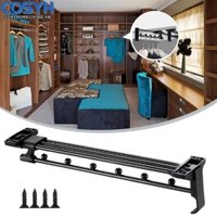 cosyh Wardrobe Rod Hanger Rod Long Life Multifunctional Space Saving 5*screws