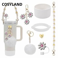 Cosyland 7 Chiếc Tay Đáy Chai, Dây Tay Cầm Chống Trơn Trượt Cốc Silicone Boot, Quà Tặng 30 & 40 Oz Cup Móc Khóa Phụ Kiện Chai Nước Cho Bộ Phụ Kiện Cốc