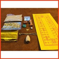 Cốt bát hương -bộ thất bảo chuẩn tặng nụ trầm gạo vàng ngũ vị