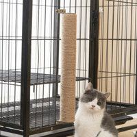 Cột Bắt Mèo Bằng Gỗ Đặc, Lồng Mèo, Ván Bắt Mèo, Khung Leo Cho Mèo, Dây Gai Tự Nhiên, Phụ Kiện Lồng Mèo, Chống Mài Mòn, C